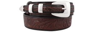 Chacon 1.5" Tooled Ranger Belt - Brown
