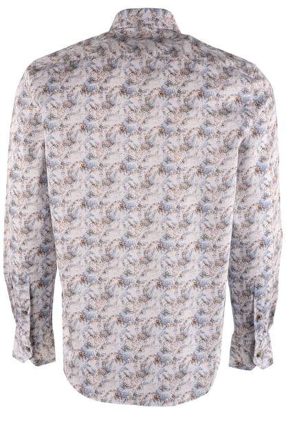 Pinto Ranch YY Collection Faded Paisley Print Long Sleeve Button-Front Shirt
