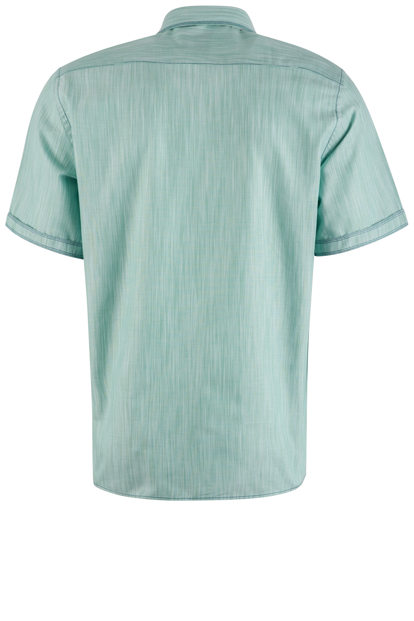 Pinto Ranch YY Collection Polo Short Sleeve Button-Front Shirt - Teal