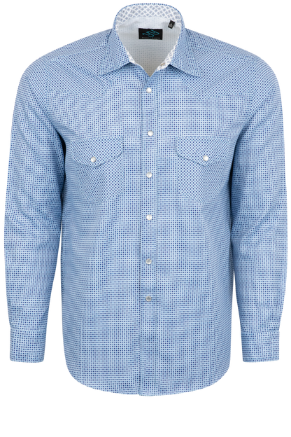 Pinto Ranch YY Collection Foulard Snap Front Shirt - Blue