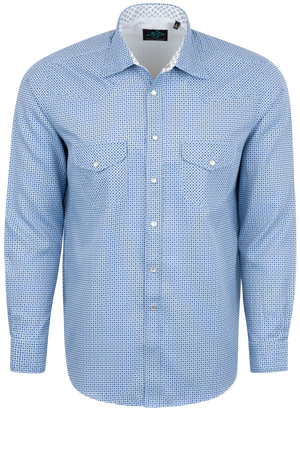 Pinto Ranch YY Collection Foulard Snap Front Shirt - Blue