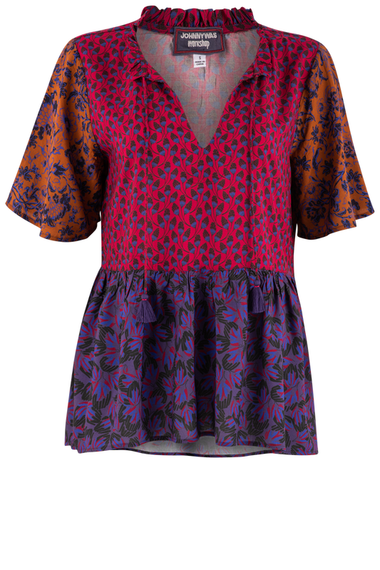 Johnny Was Pauline Ruffle Blouse