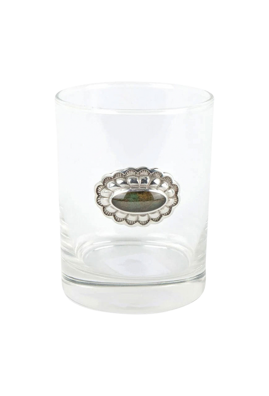 Pinto Ranch Concho Old Fashioned Glass