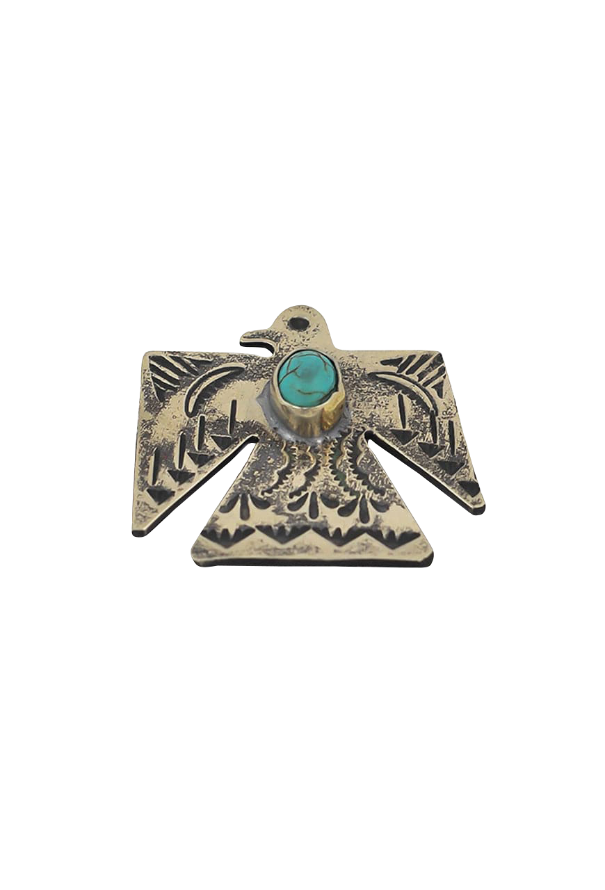 J. Alexander Thunderbird Pin with Turquoise Stone