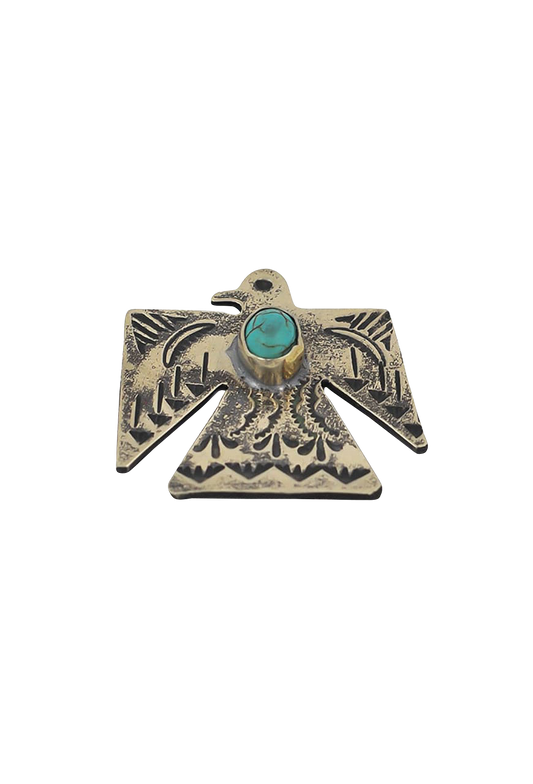 J. Alexander Thunderbird Pin with Turquoise Stone