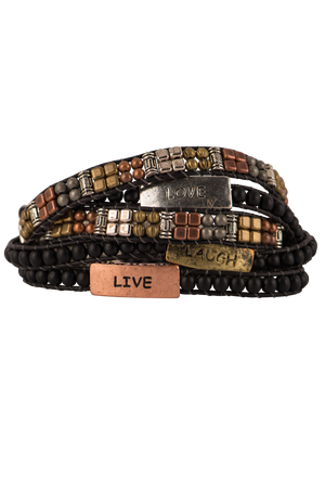 Wrapped To Wear Live, Laugh, Love Bracelet
