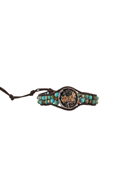 Wrapped To Wear Double Beaded Turquoise Bracelet