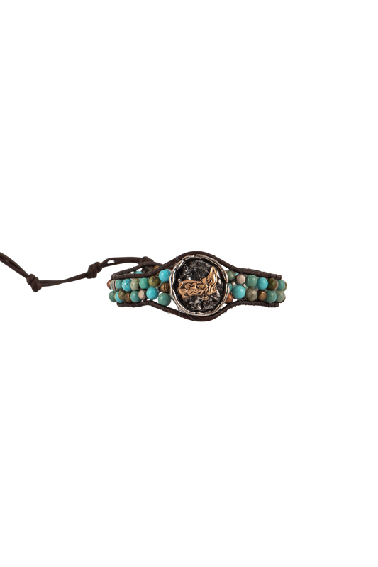 Wrapped To Wear Double Beaded Turquoise Bracelet