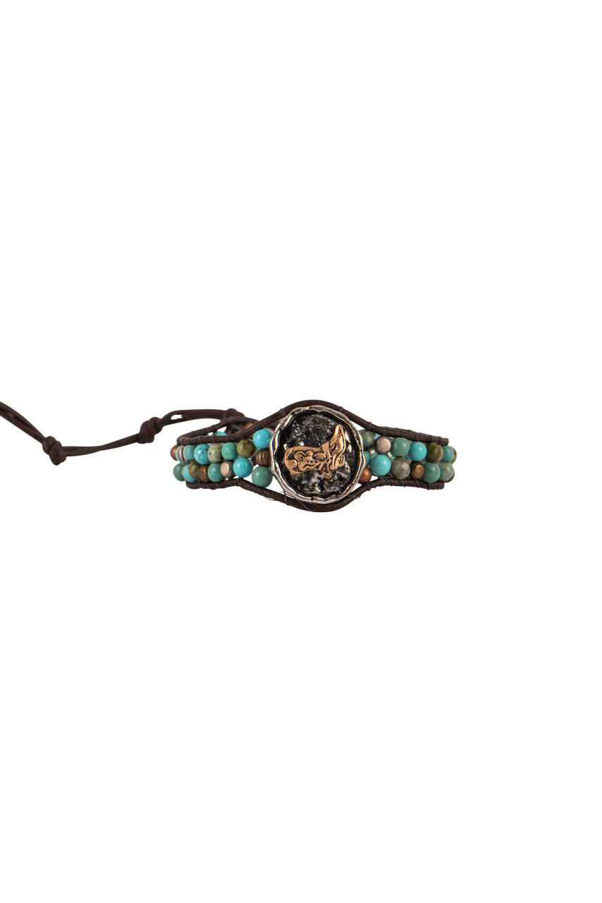 Wrapped To Wear Double Beaded Turquoise Bracelet
