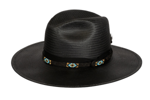 Stetson Helix Shantung Straw Hat - Black