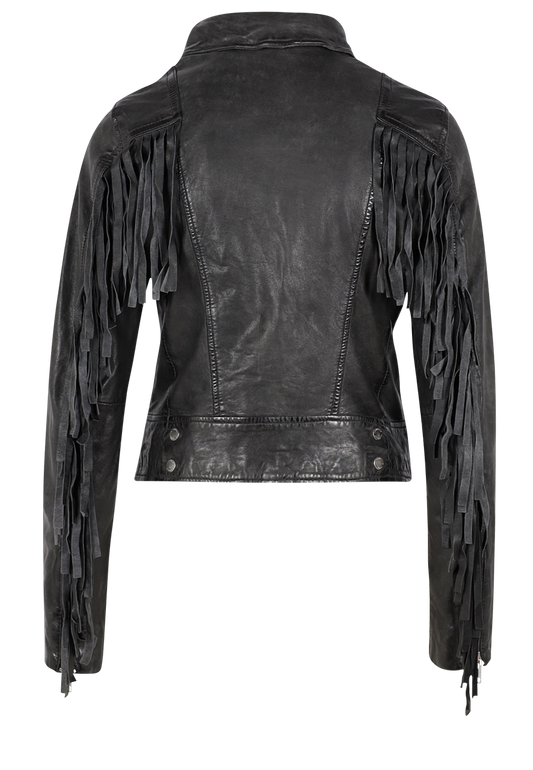 Mauritius Zoe Black Fringe Jacket