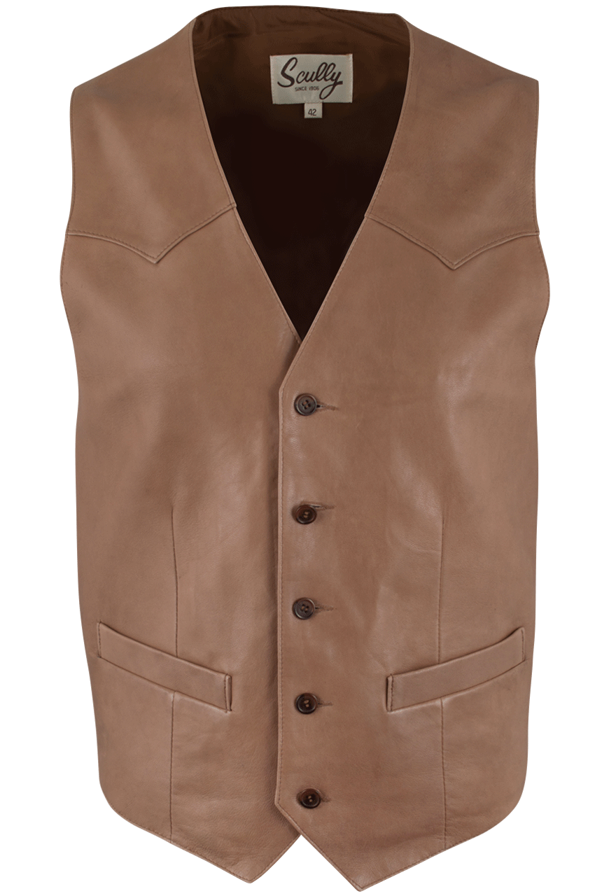 Scully Lambskin Vest - Brown