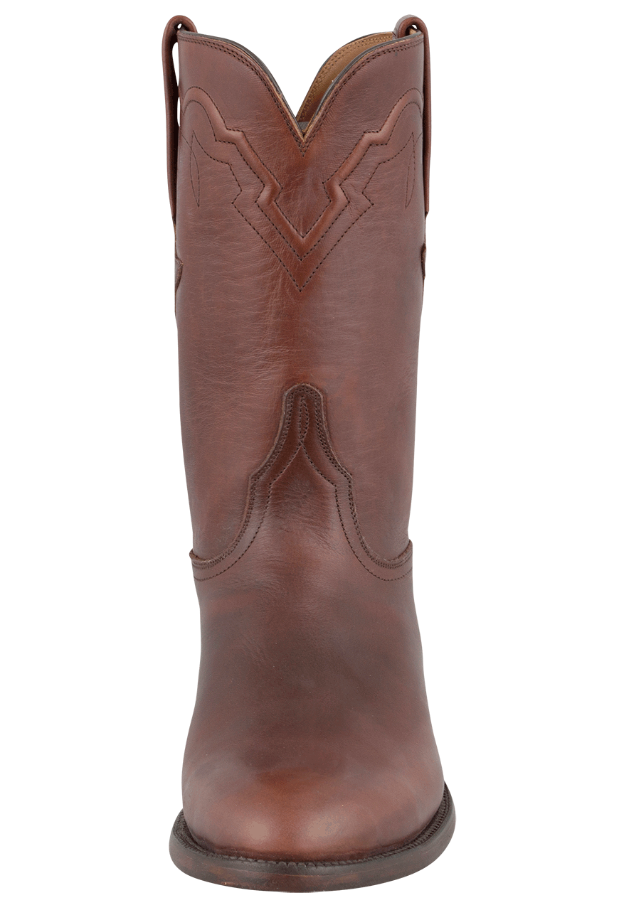 Lucchese Men's Oiled Calf Leather Roper Boots - Brown