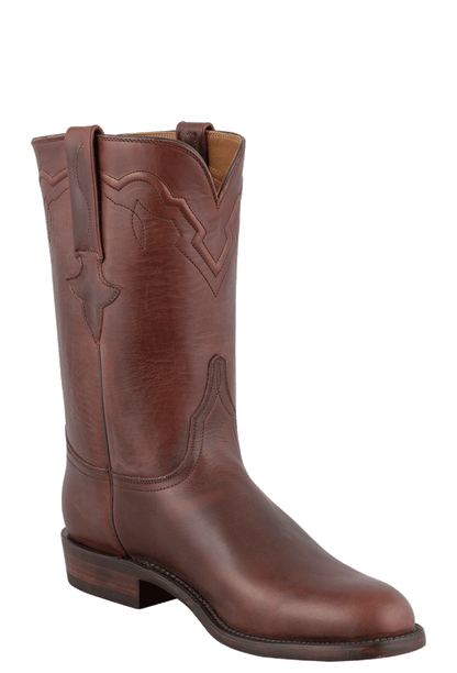 Lucchese Men's Oiled Calf Leather Roper Boots - Brown