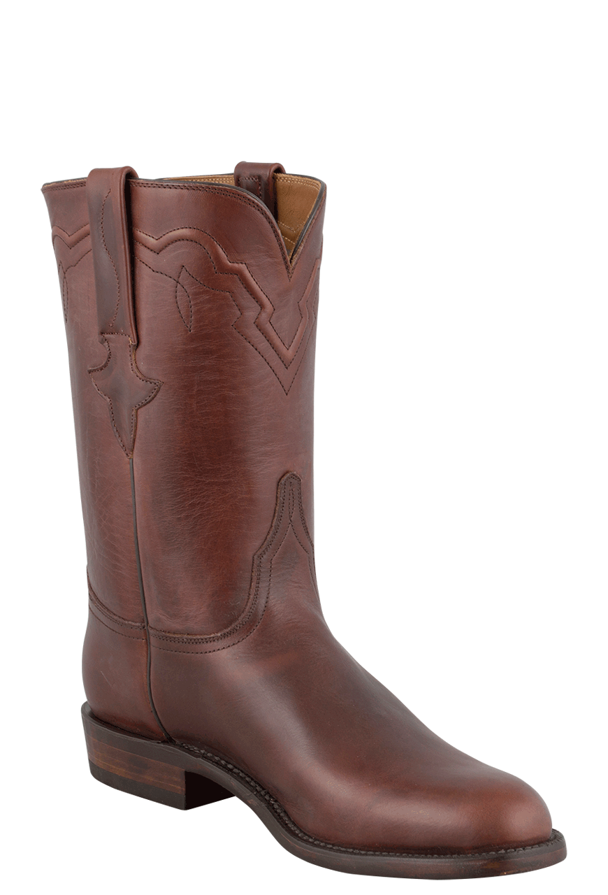 Lucchese Men's Brown Oiled Calf Leather Roper Boots | Pinto Ranch