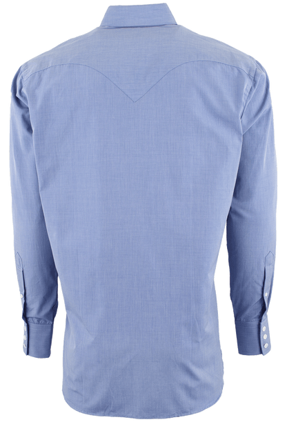 Lyle Lovett for Hamilton Poplin Button-Front Shirt - Solid Blue