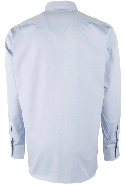 Pinto Ranch YY Collection Pinpoint Button-Front Shirt - Light Blue