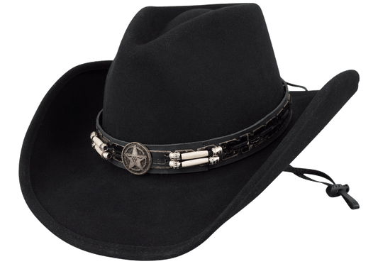 Bullhide Skynard Felt Cowboy Hat - Black