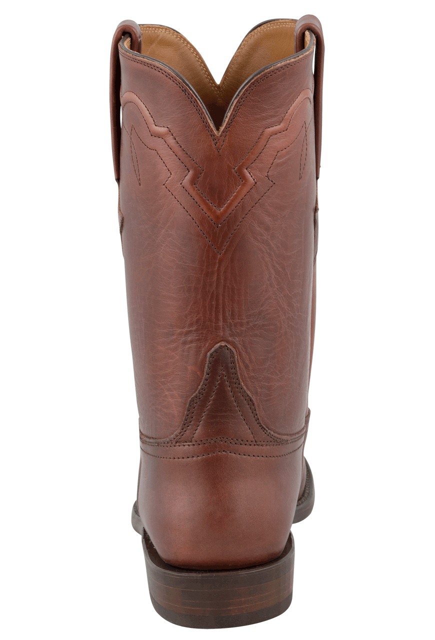 Lucchese Men's Oiled Calf Leather Roper Boots - Brown