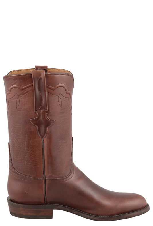 Lucchese Men's Oiled Calf Leather Roper Boots - Brown
