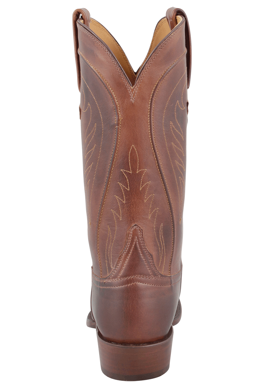 Lucchese Men's Burnished Ranch Hand Calf Cowboy Boots - Tan