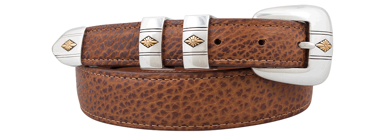 Chacon 1.25" American Bison Leather Belt