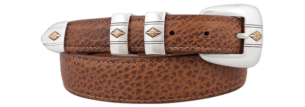 CHACÓN VINTAGE Leather South Western Leather Belt Vintage Chacon Leather Belt Tooled Western Brown Size 34 USA  main image 4