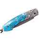 William Henry Turquoise Spearpoint Ranger Knife with Sterling Silver Frame