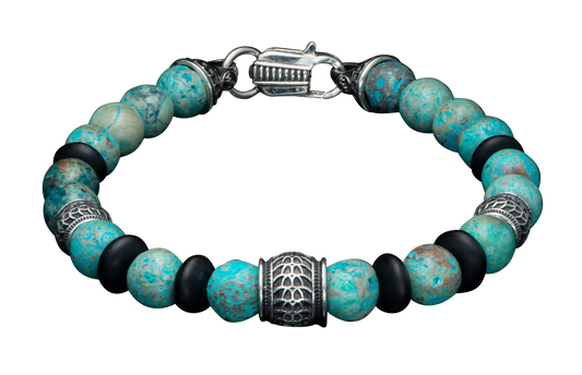 William Henry Newport Blue Agate Bracelet