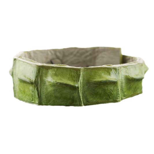 Kulu Skinny Crocodile Cuff - Light Green